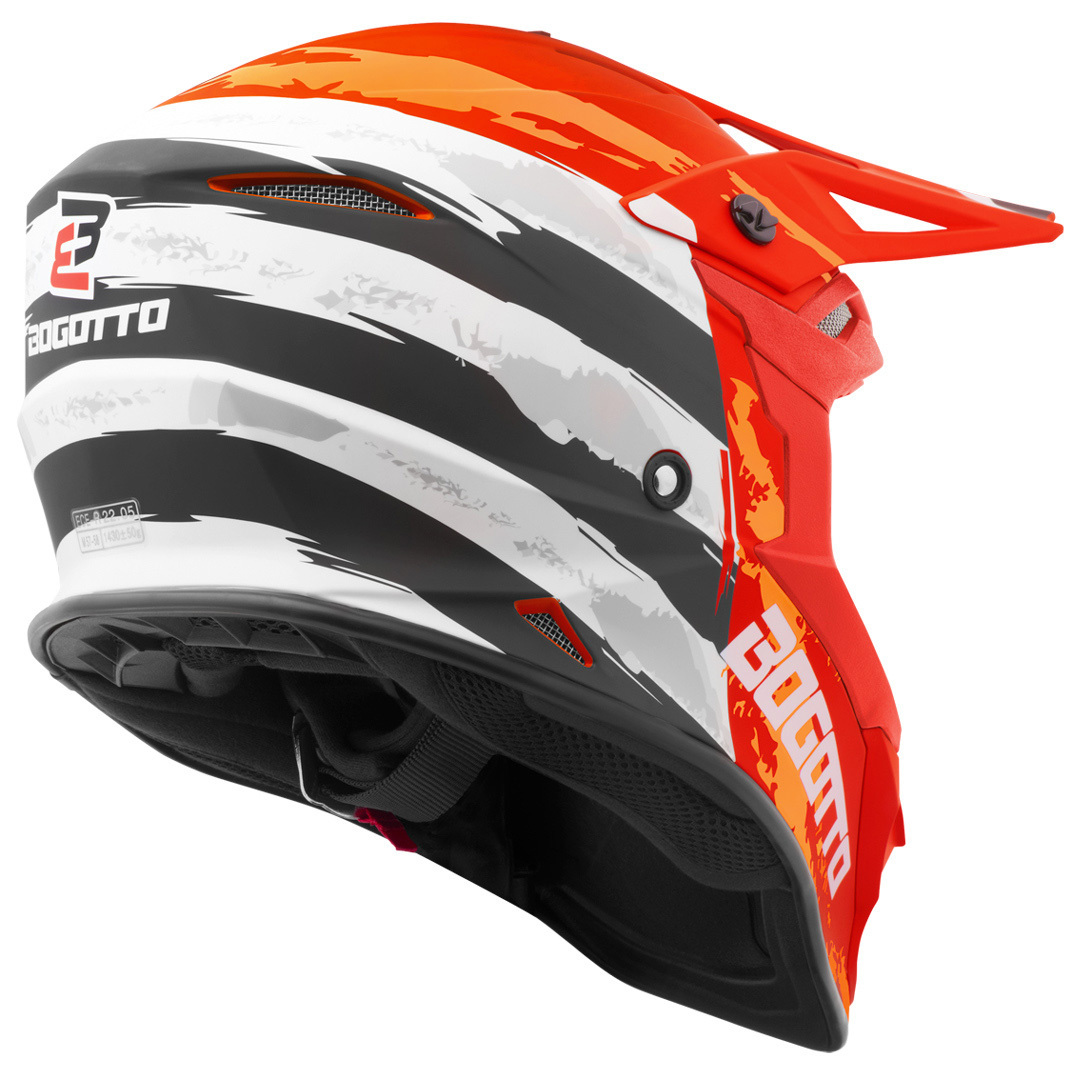Bogotto V337 Wild-Ride Cască cu cruce portocaliu/negru/alb XL Figura 2