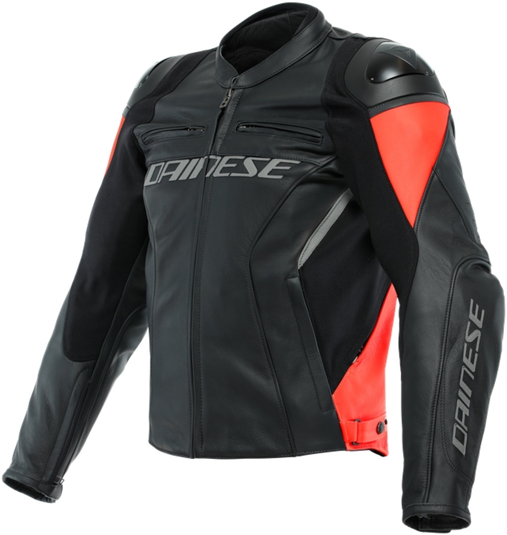 Dainese Racing 4 Motorcycle Leather Jacket black/red 48 Figure 1