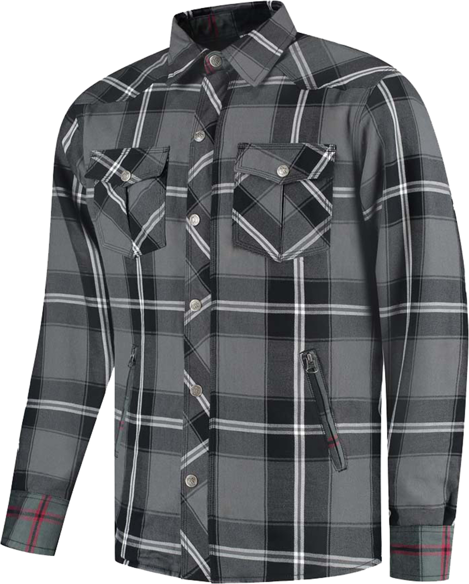 Rusty Stitches Noah Fleece Tech Veste Textile moto Gris/Noir/Blanc XL Figure 1