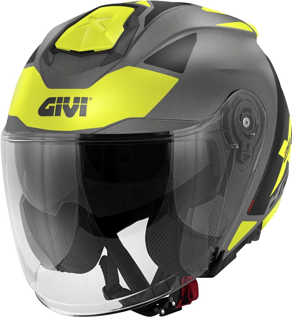 GIVI X.25 Target Straalhelm Titanium mat/zwart/geel XL Figuur 1