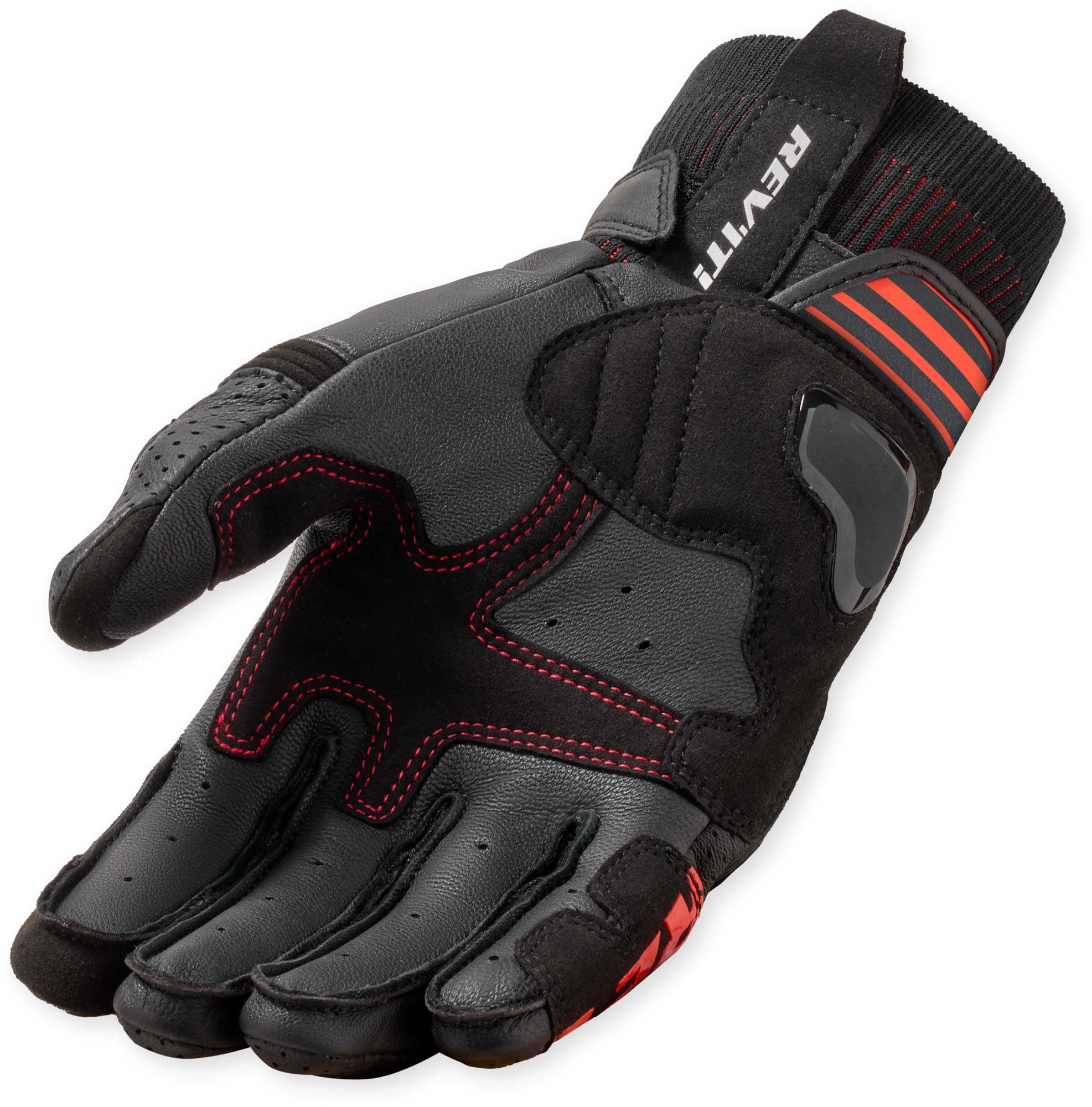 Revit Positron perforierte Motorrad Handschuhe schwarz/rot M Abbildung 3