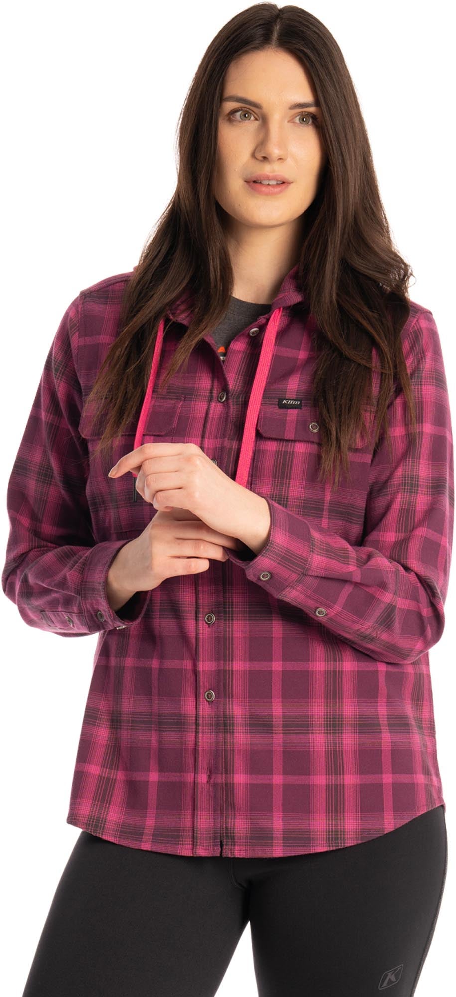 Klim Ginny Mountain Stretch Damen Flannel Hoodie lila XL Abbildung 2