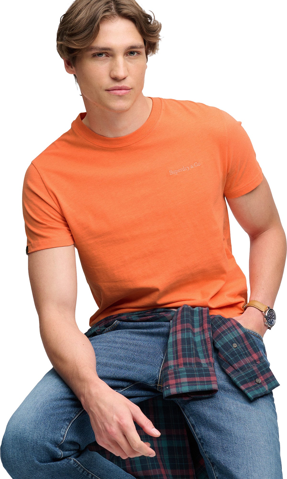 Superdry & Co Essential Company Logo T-shirt Korall L Figur 5