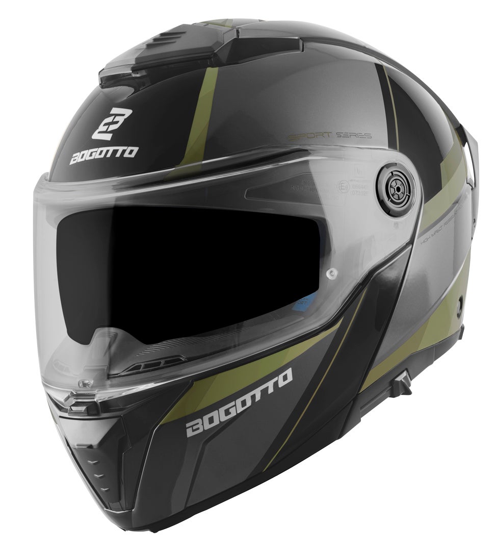 Bogotto FF404 Ezion Casque modulable Noir mat/vert S Figure 3