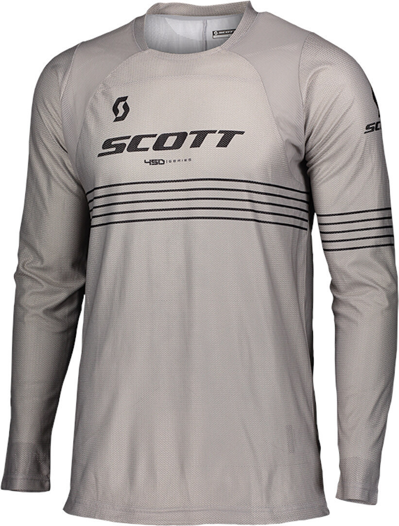 Scott 450 Angled Light Tricou de motocross gri/negru S Figura 1