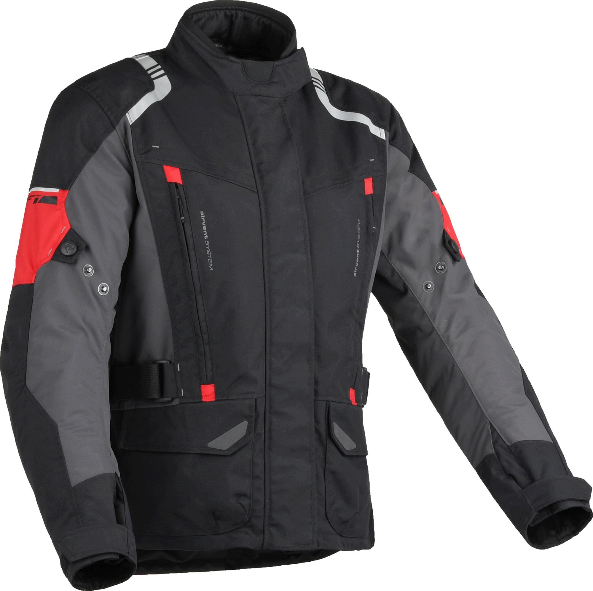 DIFI Navigator Aerotex imperméable dames moto textile veste noir/rouge S Figure 1