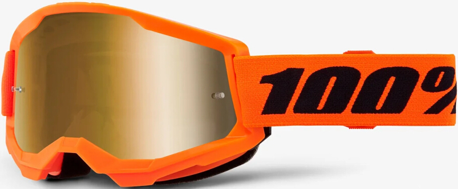 100% Strata 2 Essential Chrome Ochelari de motocross Portocaliu/Negru Figura 1