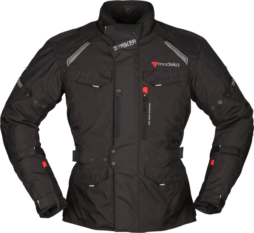 Modeka Striker II Textilní bunda pro motocykl černá XS Obrázek 1