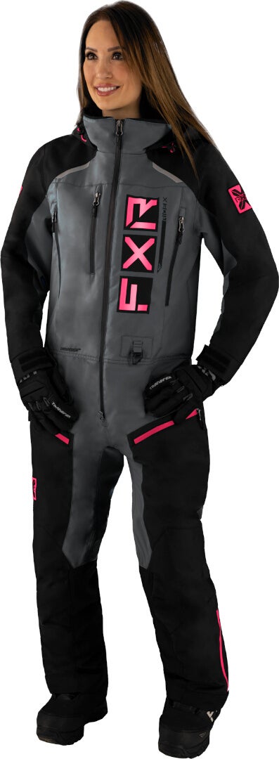 FXR Recruit Lite 2023 Snescooterdragt til damer i ét stykke sort/grå Short 8 Figur 1