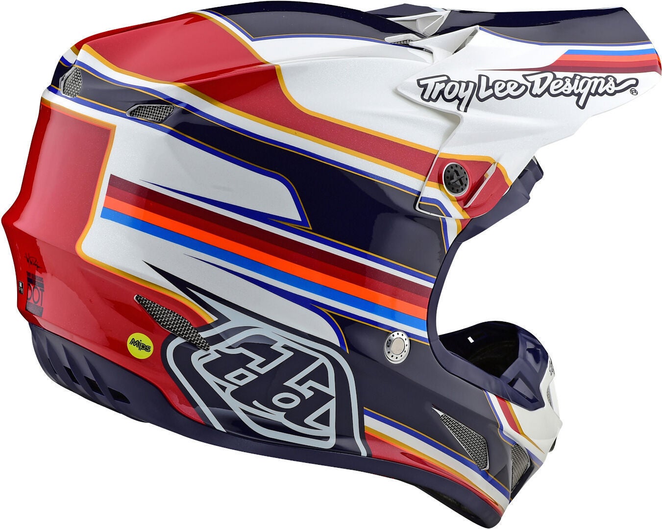Troy Lee Designs SE4 Speed MIPS Motocross Helmet white/red/blue M Figure 5