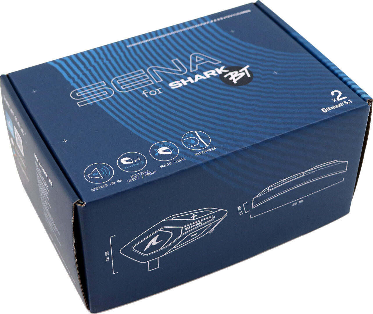 Shark Sena för Shark Bluetooth kommunikationssystem dubbel uppsättning Figur 3
