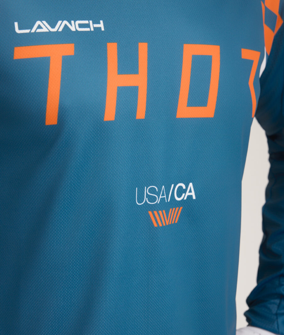 Thor Launchmode Zone Motocross trøje blå/orange XL Figur 10