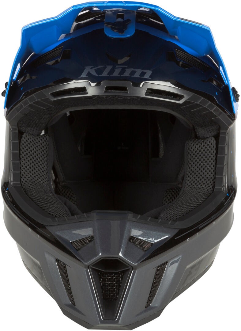 Klim F3 Recoil Motokrosová přilba černá/modrá XXXL (64/65) Obrázek 5