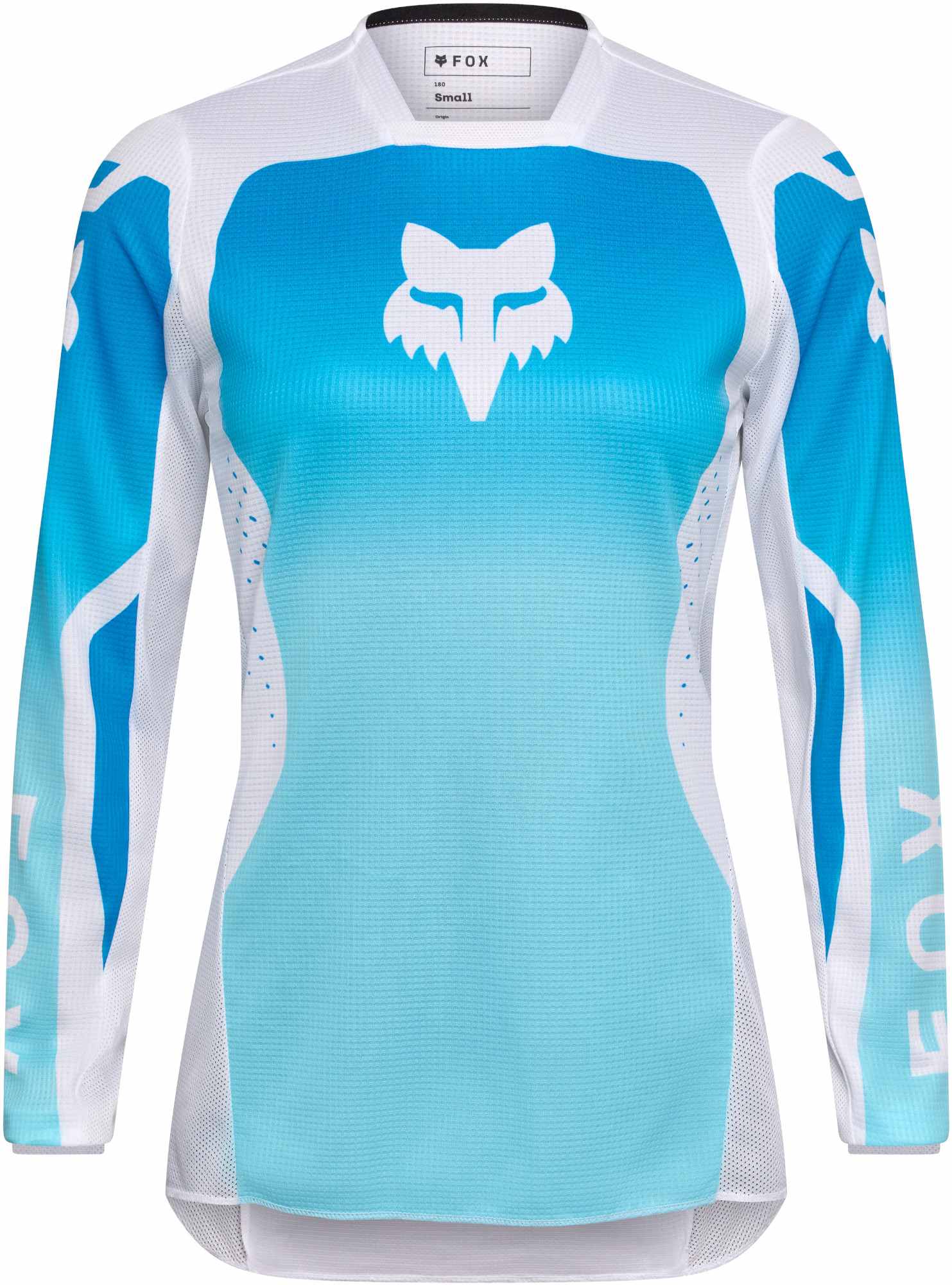 FOX 180 Shield Camisa de motocross feminina azul/branco S Figura 1