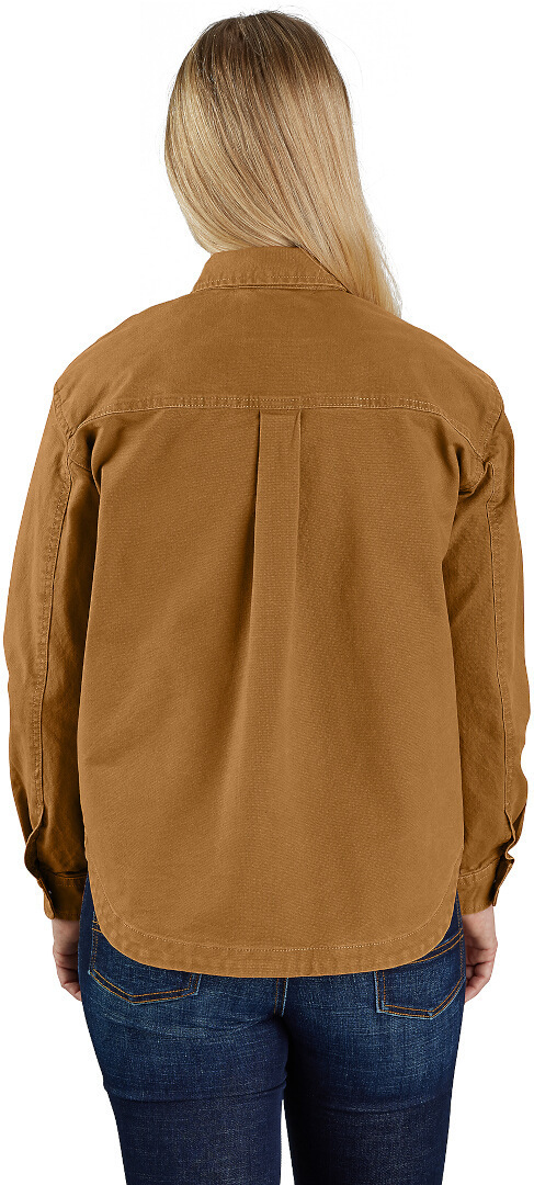 Carhartt Rugged Flex Loose Fit Heavyweight Duck Skjorta för damer brun L Figur 3