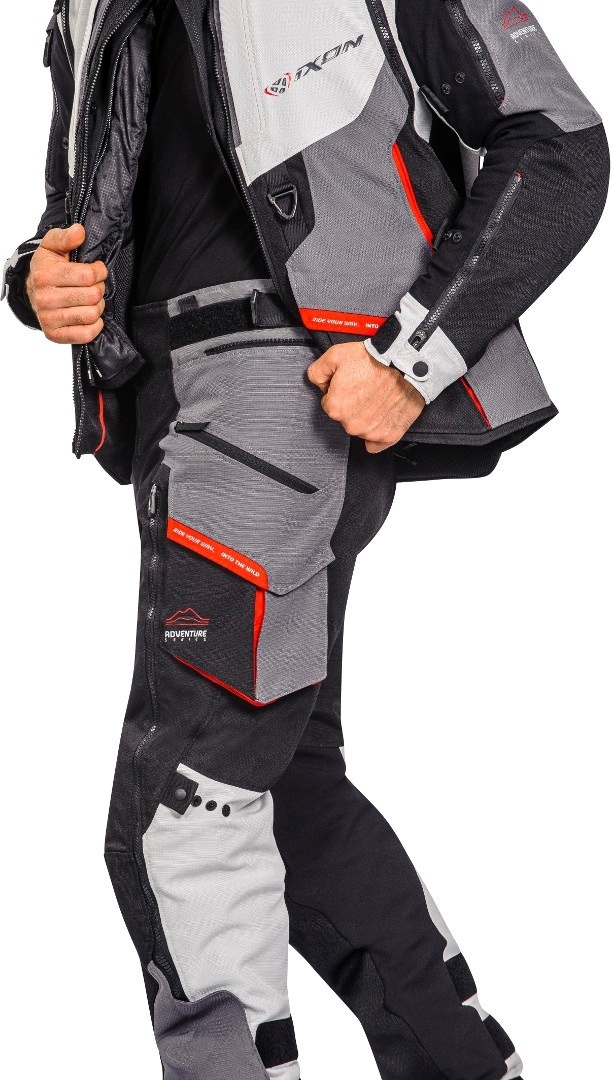 Ixon Ragnar Motorcycle Textile Jacket black/grey/red M Figure 4