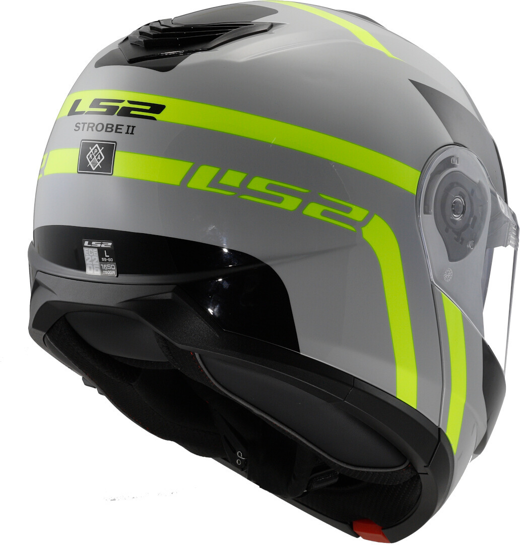 LS2 FF908 Strobe II Autox 頭盔 灰/霓虹黄 男（57/58岁） 图8
