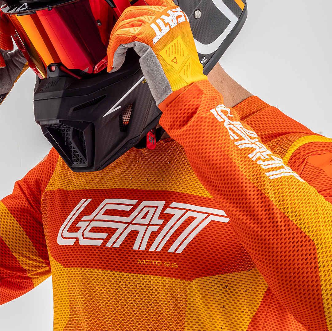 Leatt 5.5 UltraWeld 2025 Motocross Jersey orange/gelb M Abbildung 5