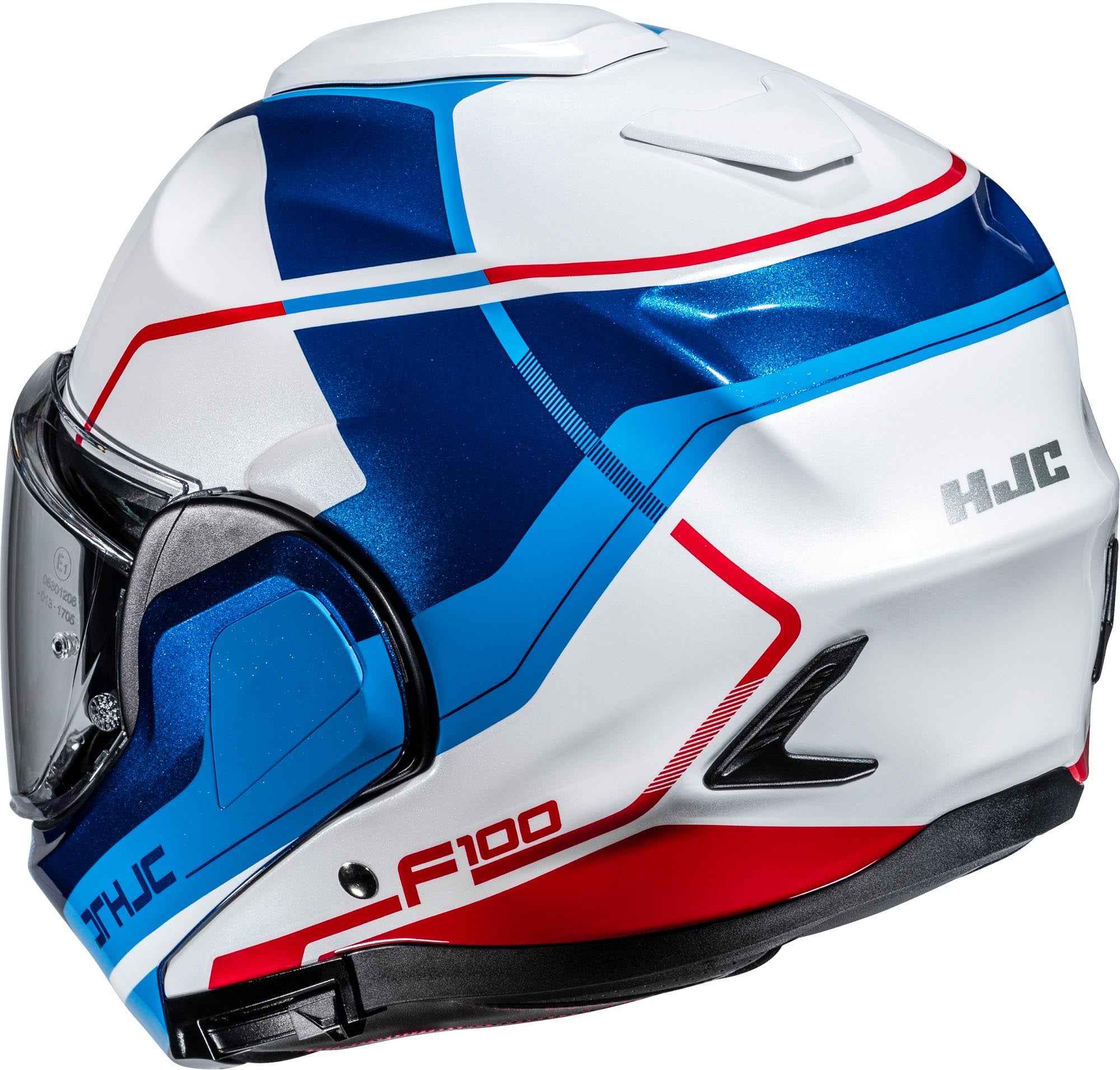 HJC F100 Astra 헬멧 흰색/파란색/빨간색 XXL (62/63) 그림 3