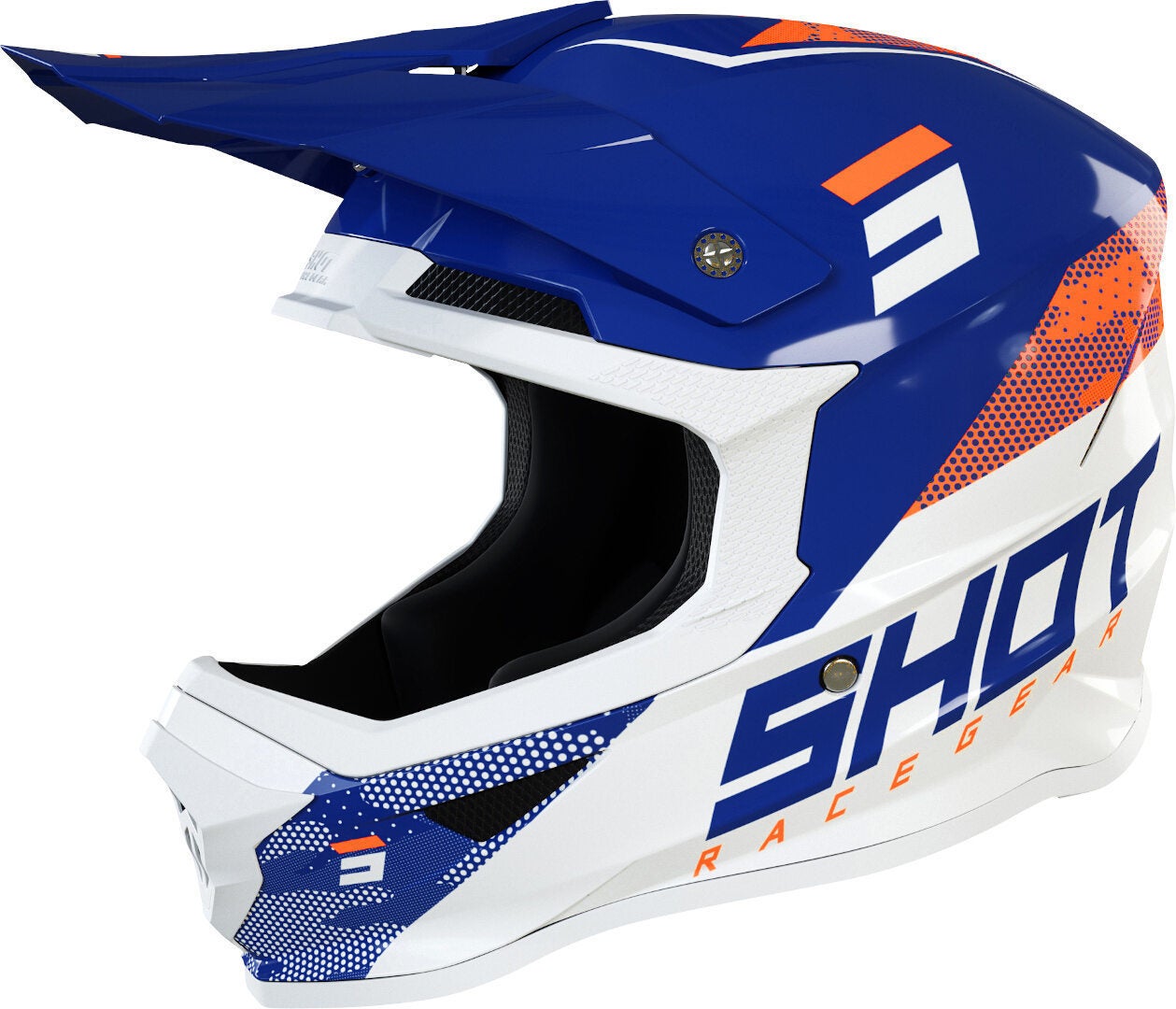 Shot Furious Camo Casco motocross blu/arancione S (55/56) Figura 1