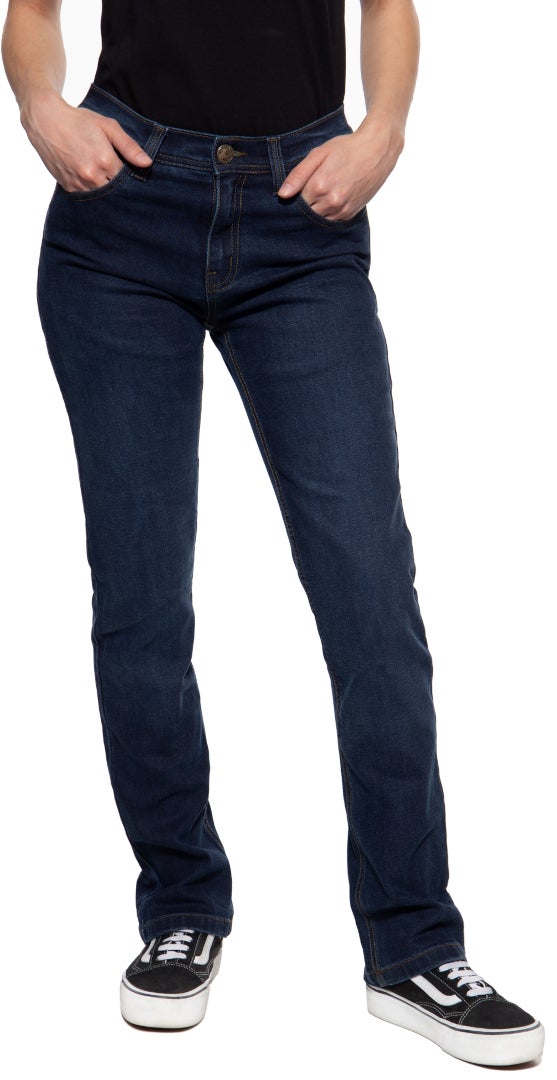 Queen Kerosin Motogear Dark Blue Dames Motor Jeans Lang 32 Figuur 1