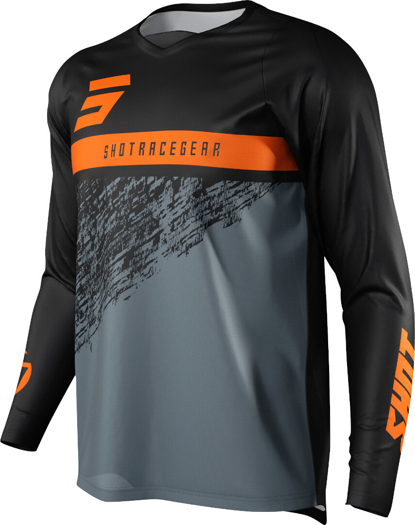Shot Devo Roll Motorcross Trui Zwart/oranje M Figuur 1