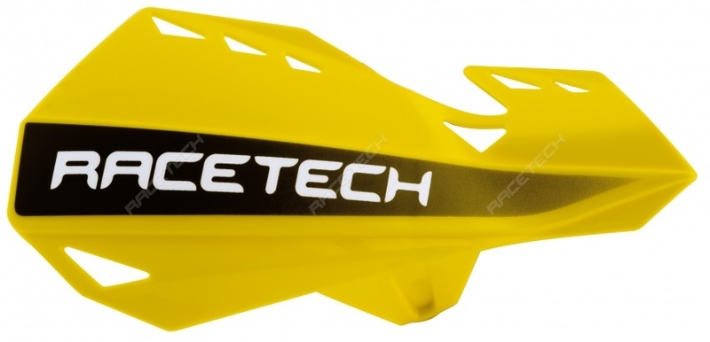 Race Tech Gul Dubbla handskydd Figur 1