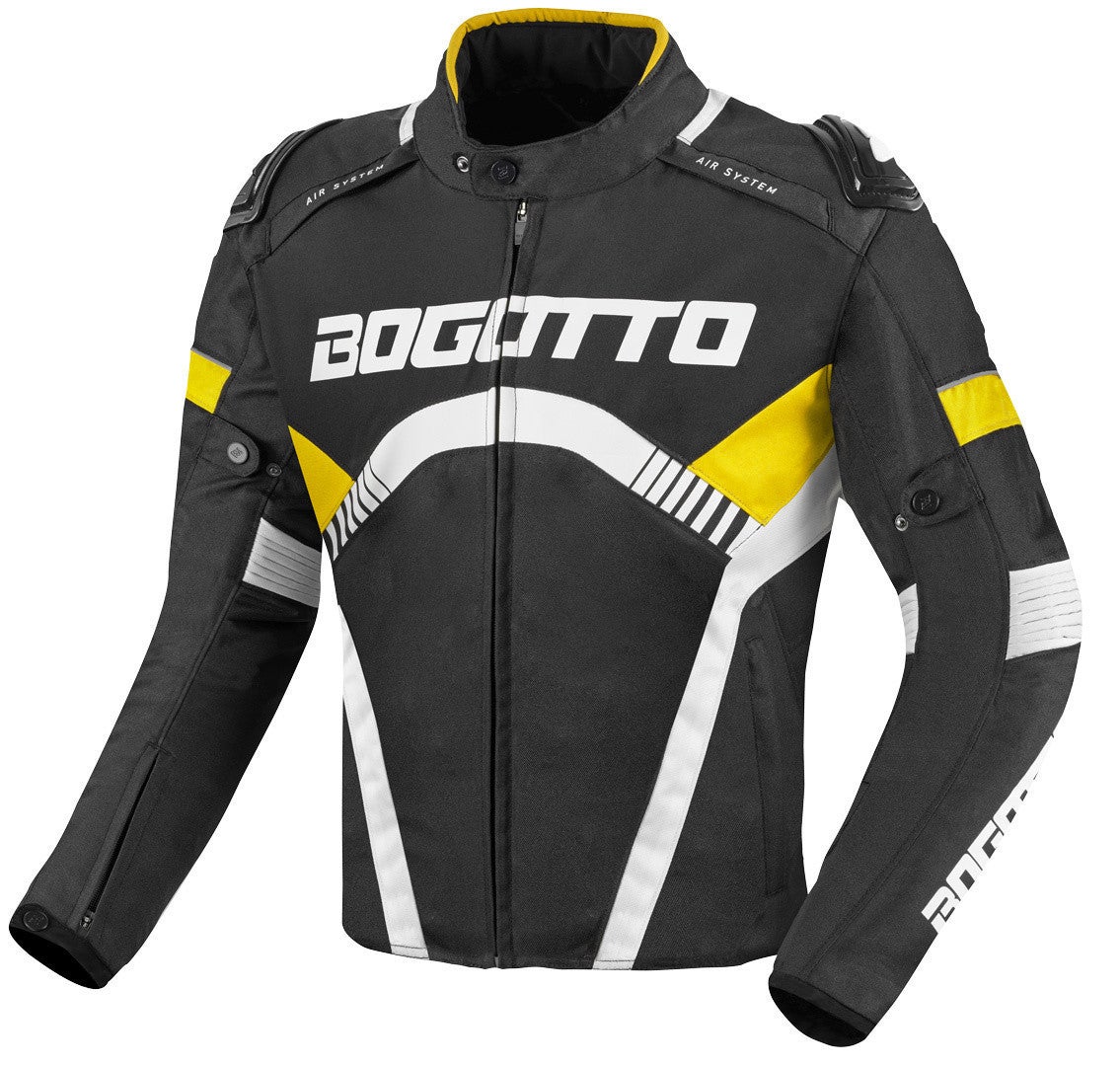Bogotto Boomerang Blouson textile de moto imperméable noir/jaune XXL Figure 1