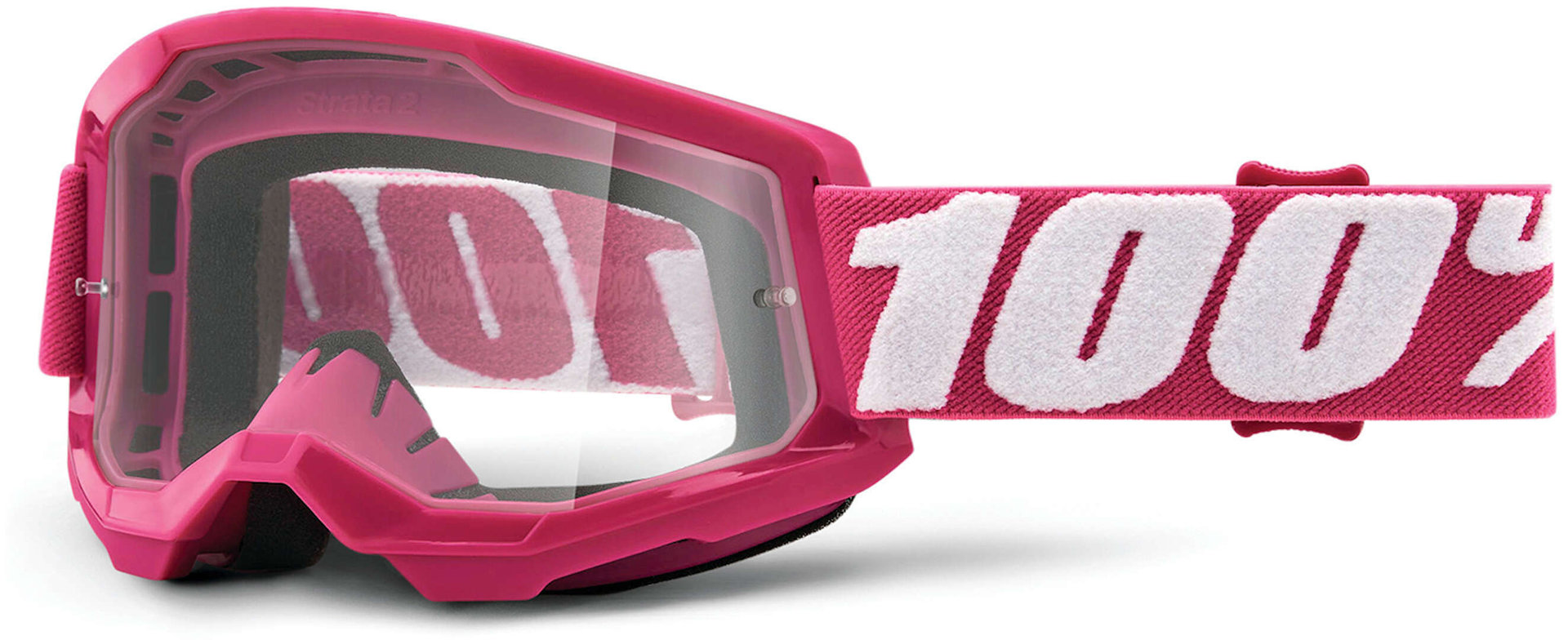 100% Strata 2 Clear Ochelari de motocross roz/alb Figura 1