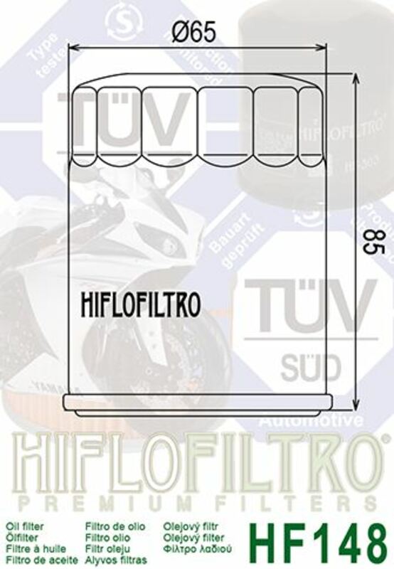 Hiflofiltro Oljefilter - HF148 Figur 3