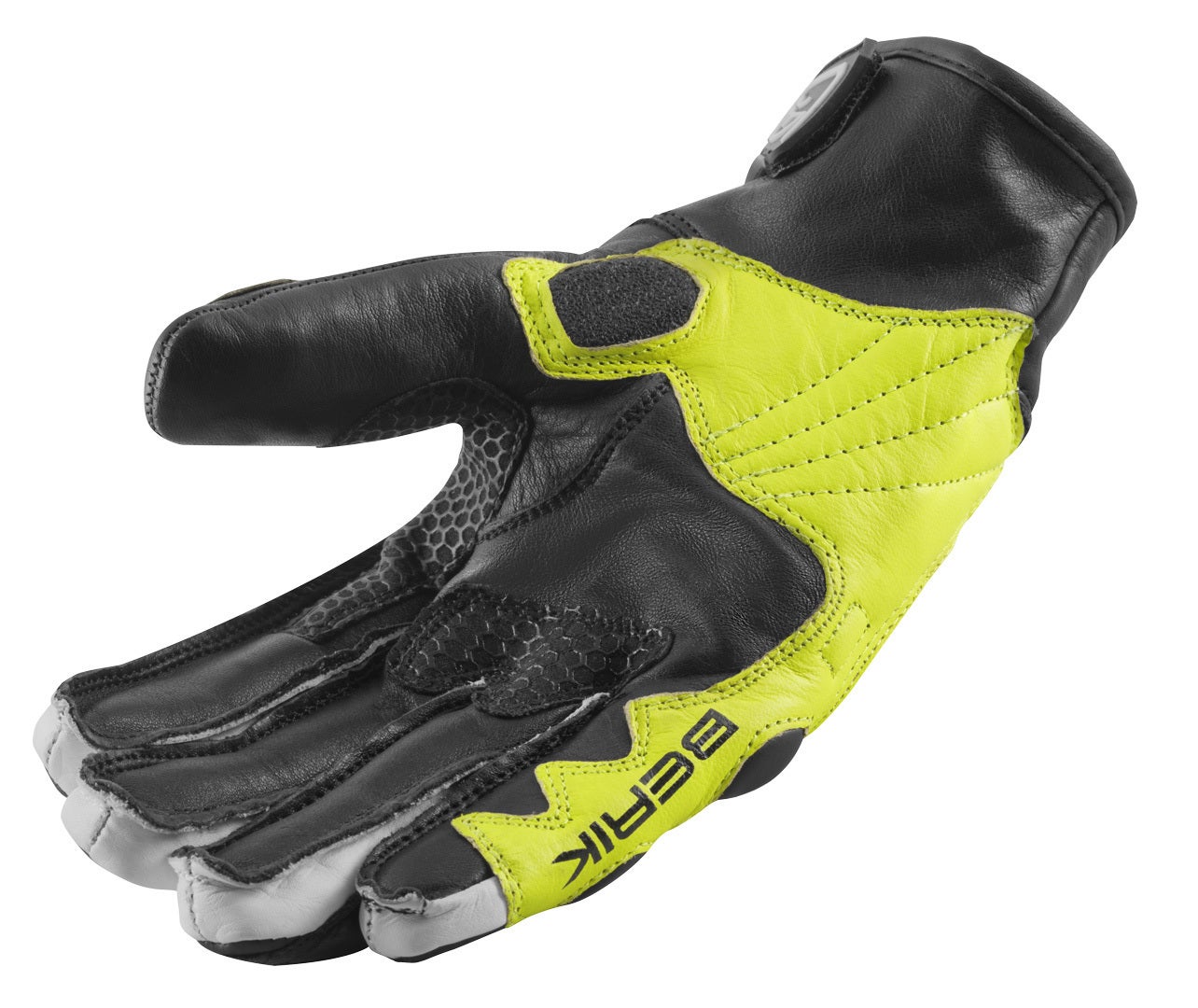 Berik Nador Motorcykel handsker sort/neon-gul/grøn 3XL Figur 4