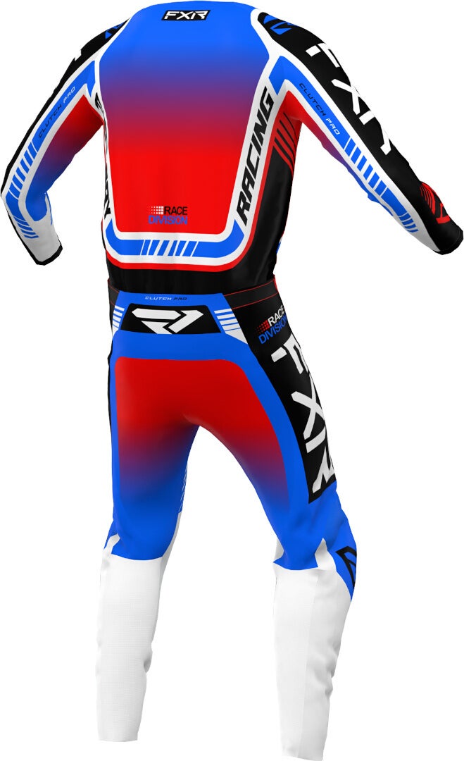 FXR Clutch Pro 2023 Motocross Pants white/blue/red 36 Figure 4