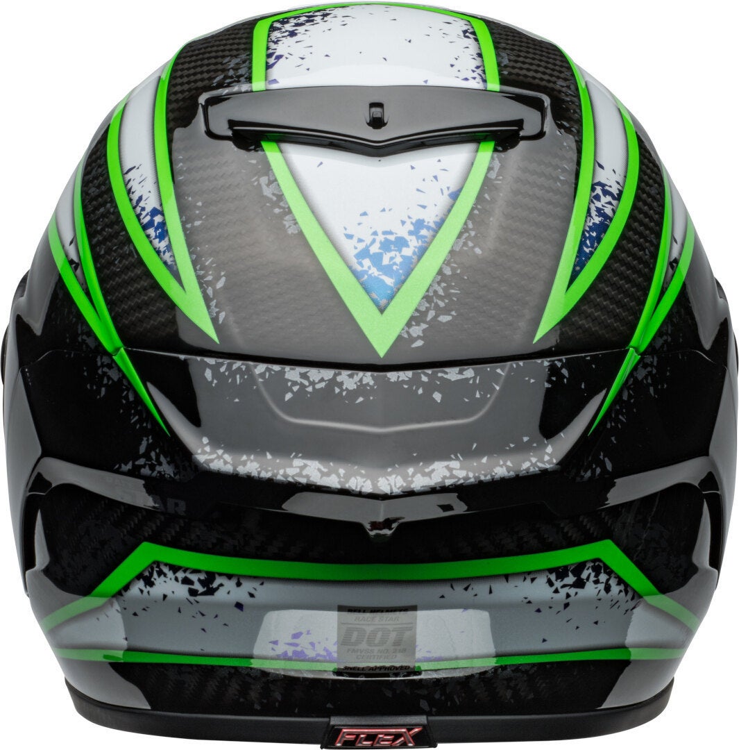 Bell Race Star DLX Flex Xenon Hjelm sort/grøn/sølv M (57/58) Figur 4