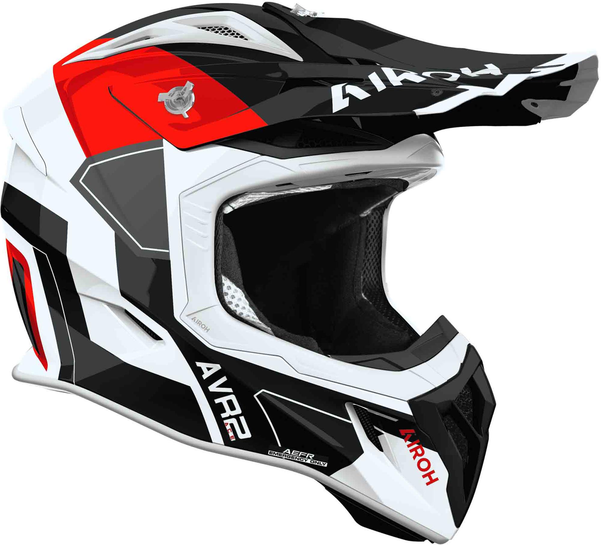 Airoh Aviator Ace 2 Shield Cască de motocross Negru/Alb/Roșu M (57/58) Figura 2