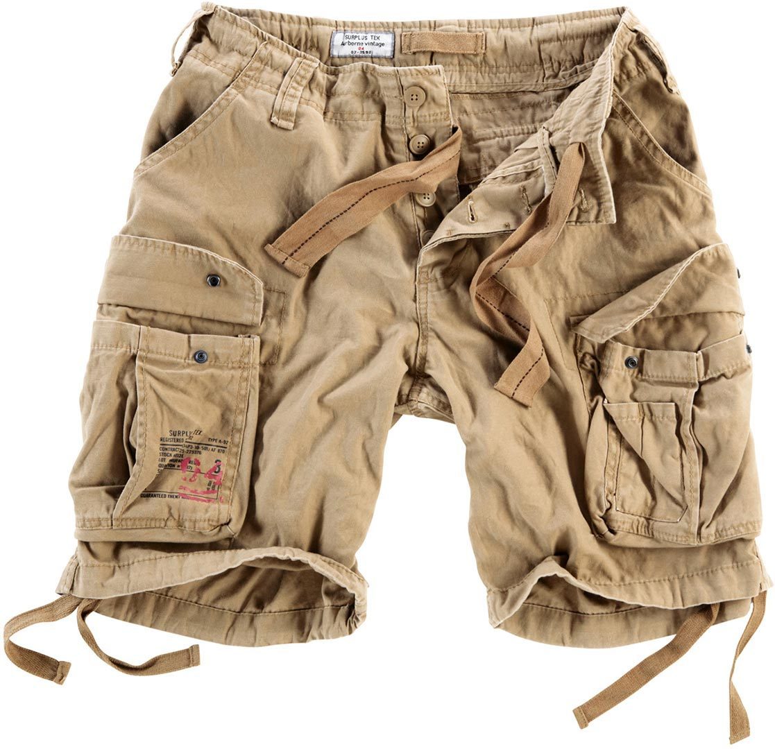 Surplus Men's Beige Airborne Vintage Shorts