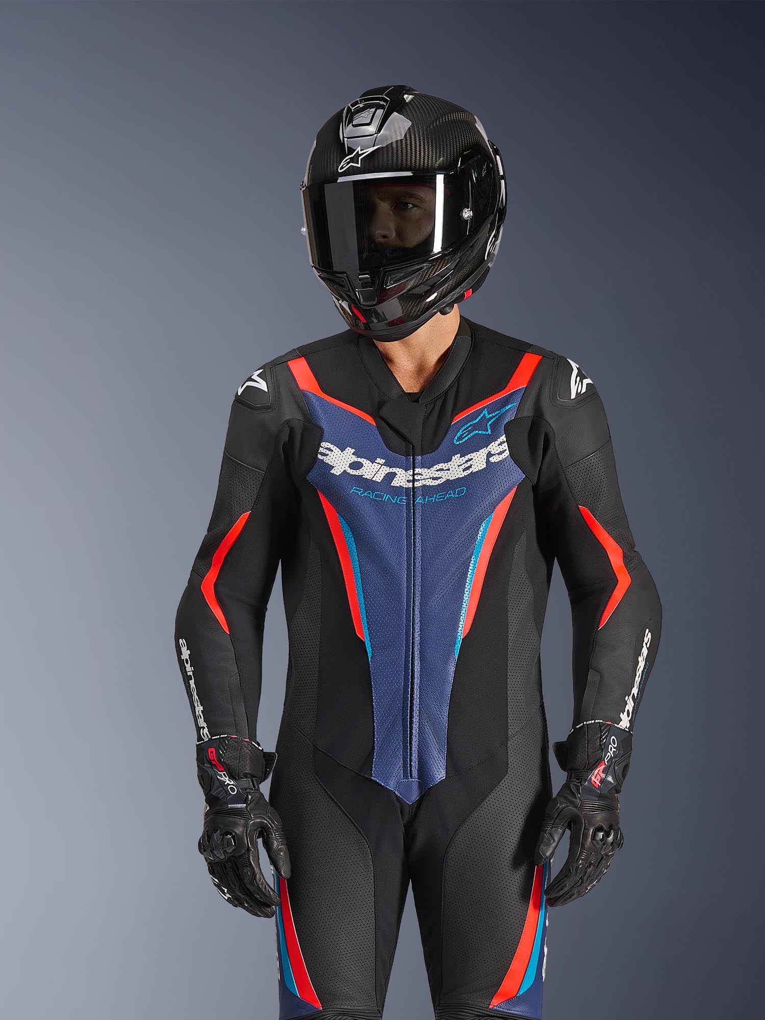 Side view of Alpinestars GP Force V2 1-Piece Motorcycle Leather Suit