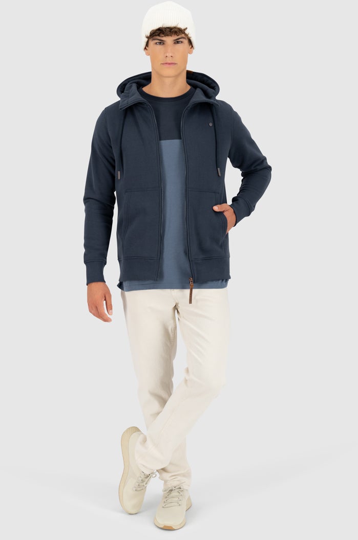 Alife And Kickin TrasherAK A Zip Hoodie Sweat à capuche zippé bleu foncé M Figure 6