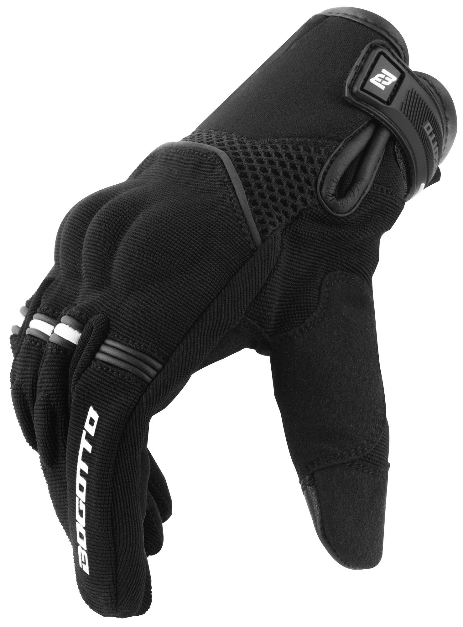 Bogotto Clutch-RS Motorcykel handsker Sort/hvid L Figur 3