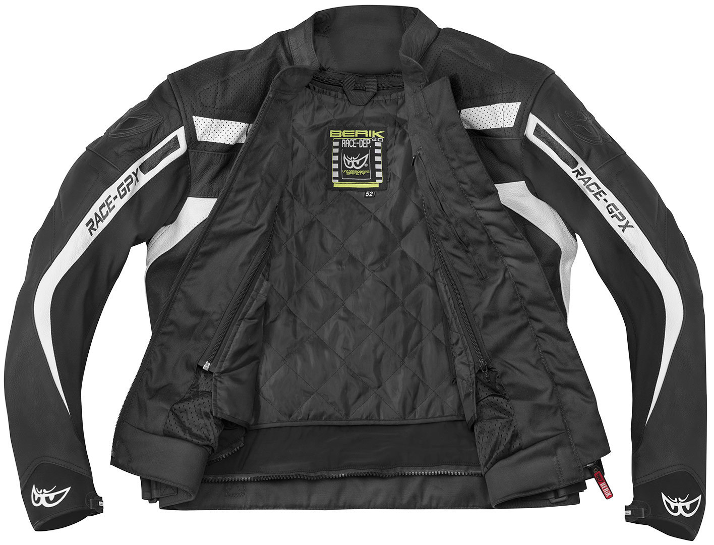 Berik Conquest Veste de moto en cuir noir/rouge 60 Figure 4
