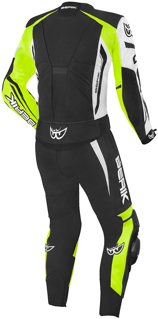Berik Monza Two Piece Motorcycle Leather Suit black/white/yellow 58 Figure 2