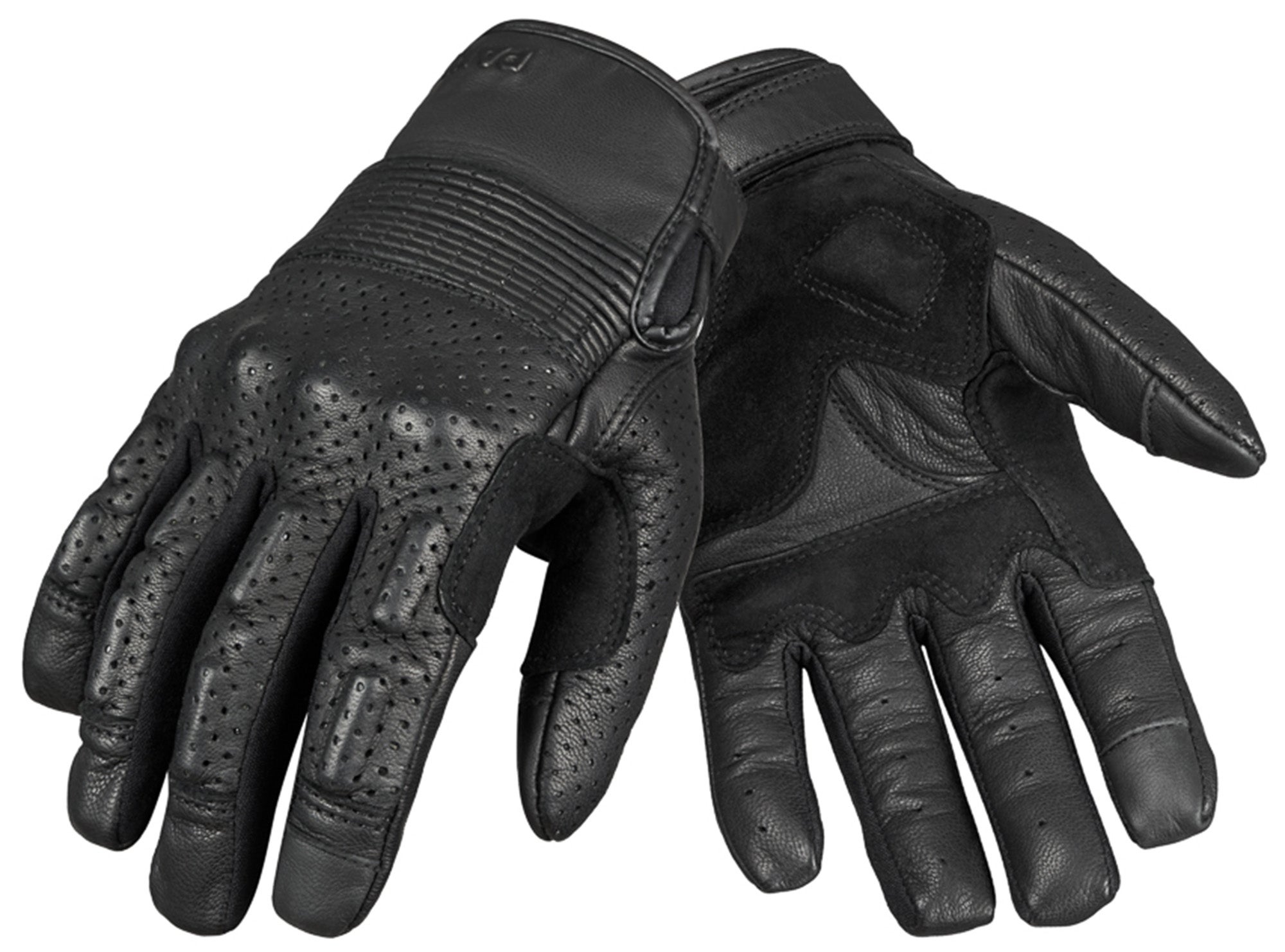 Pando Moto Onyx 02 geperforeerde motorhandschoenen Zwart XS Figuur 1