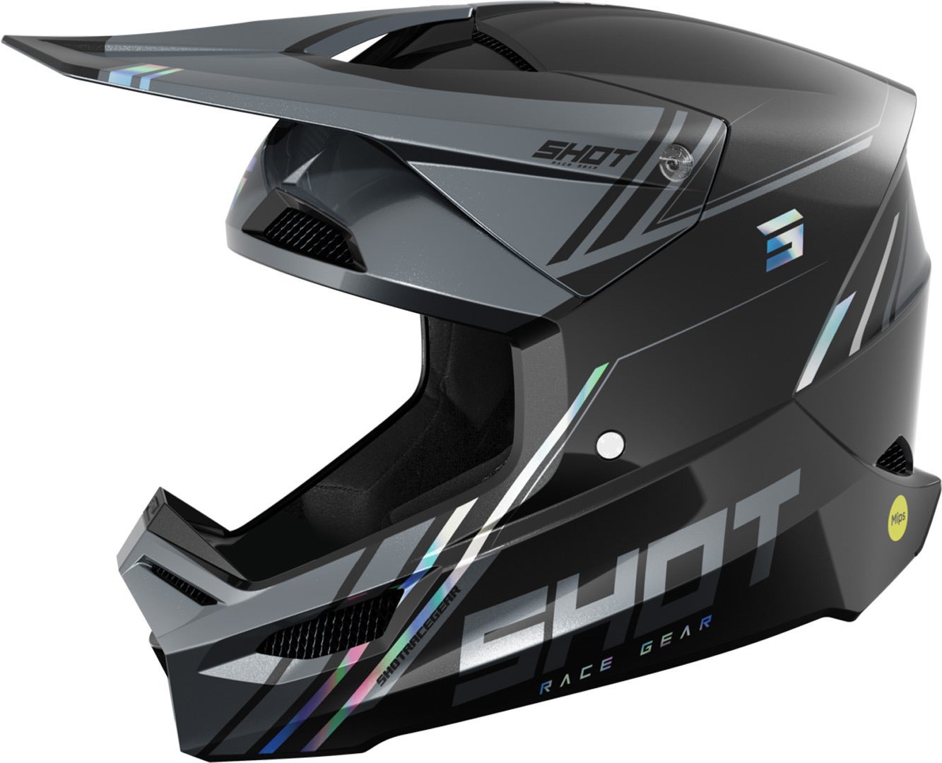 Shot Race Sprint Casque de motocross noir/gris L (59/60) Figure 1