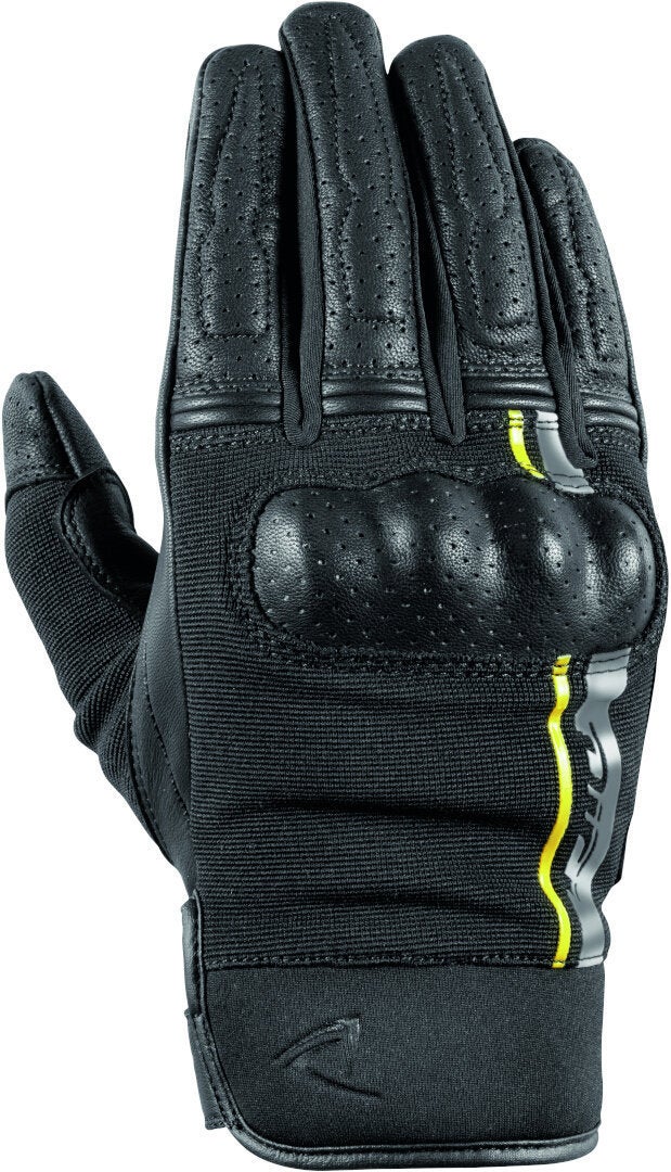 DIFI Reptile perforerede motorcykelhandsker sort/grå/gul XL Figur 1