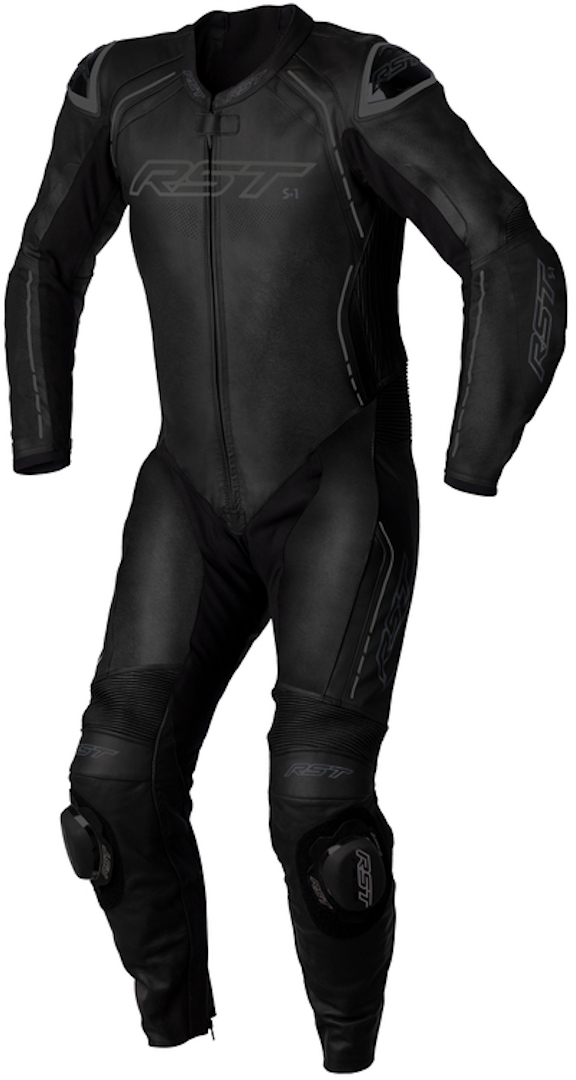 RST S1 1 - Piece terno de couro da motocicleta preto M Figura 1