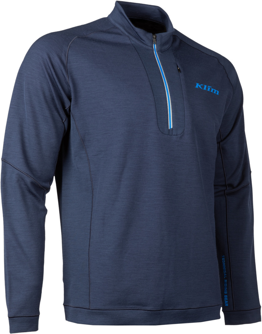 Klim Teton Merino 1/4 Zip Functioneel shirt Donkerblauw M Figuur 3
