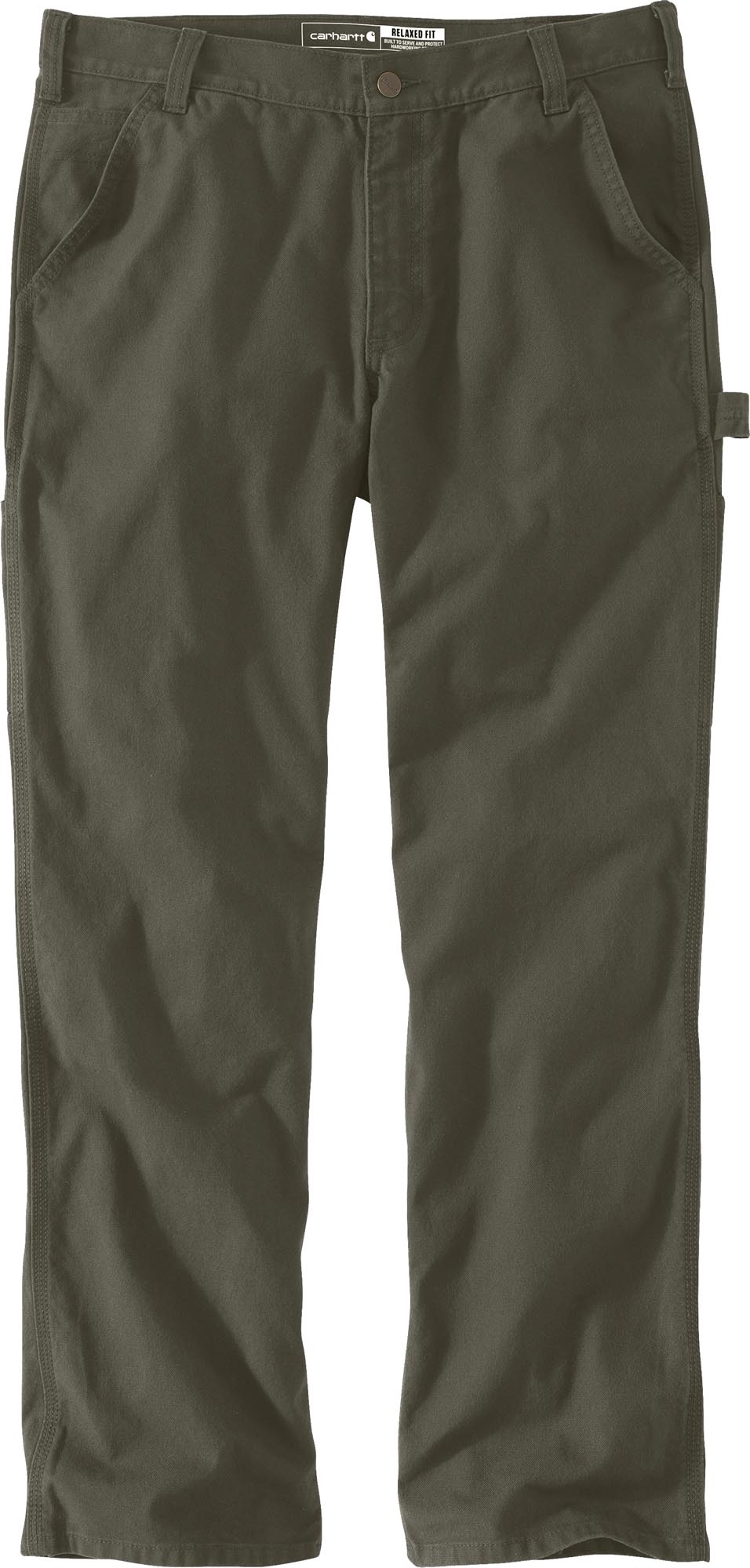 Carhartt Relaxed Straight Rugged Flex Duck Dungaree Pants Dark Olive 36/32 Figure 1