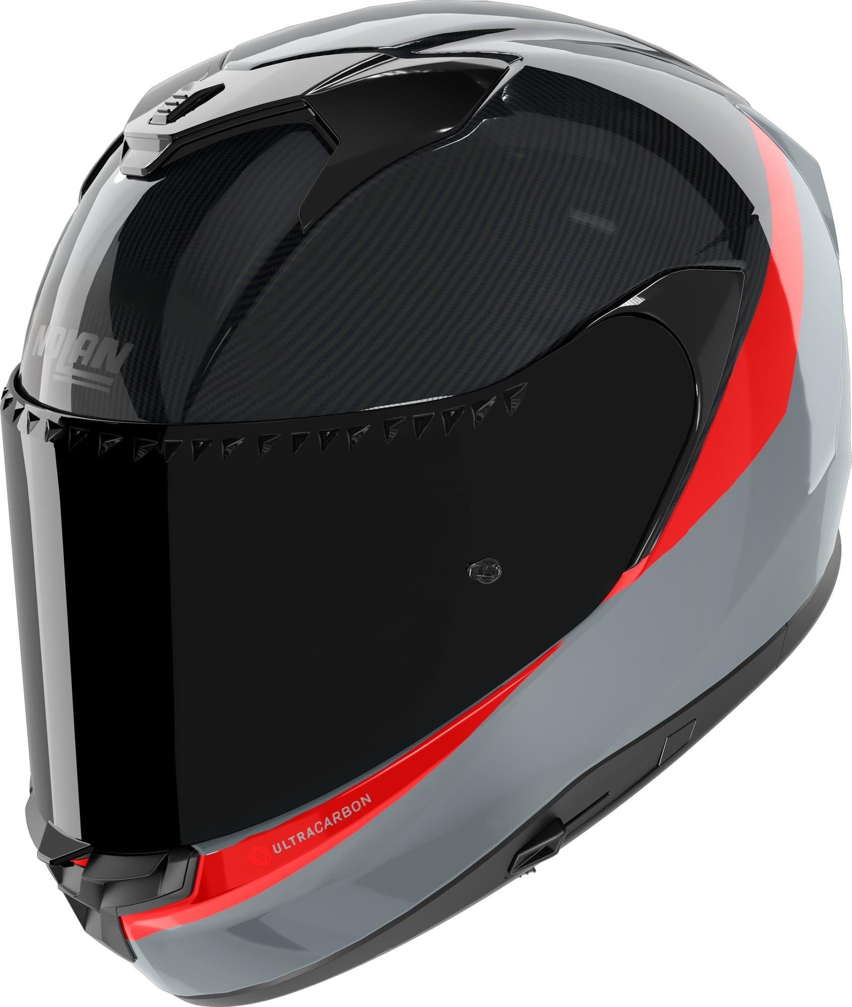 Nolan X-904 Ultra Carbon Verniciatura Speciale Hjelm sort/grå/rød XS (55) Figur 1