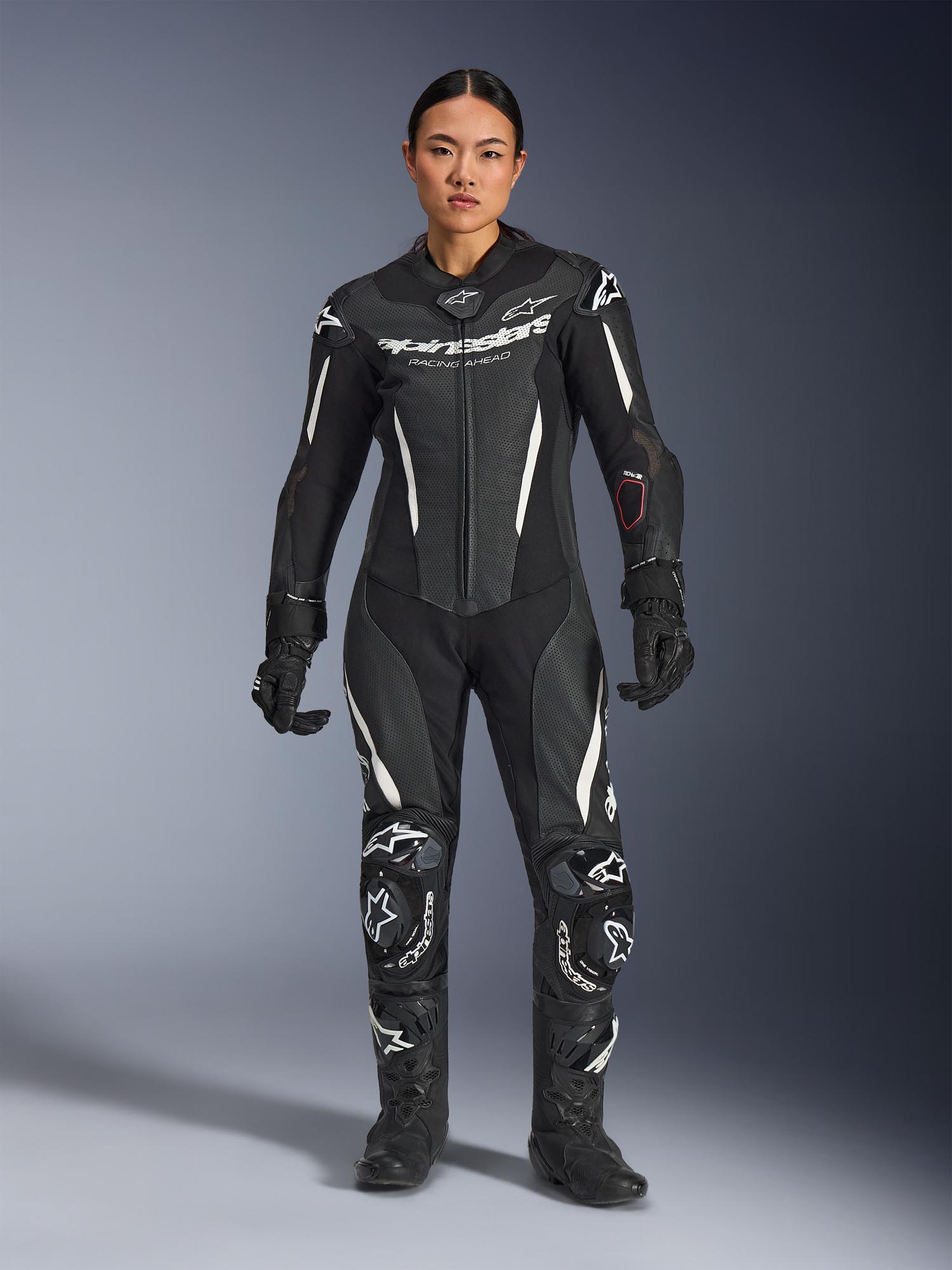 Alpinestars Stella GP-R7 Terno de Couro de Motocicleta Feminino de Uma Peça preto 50 Figura 3