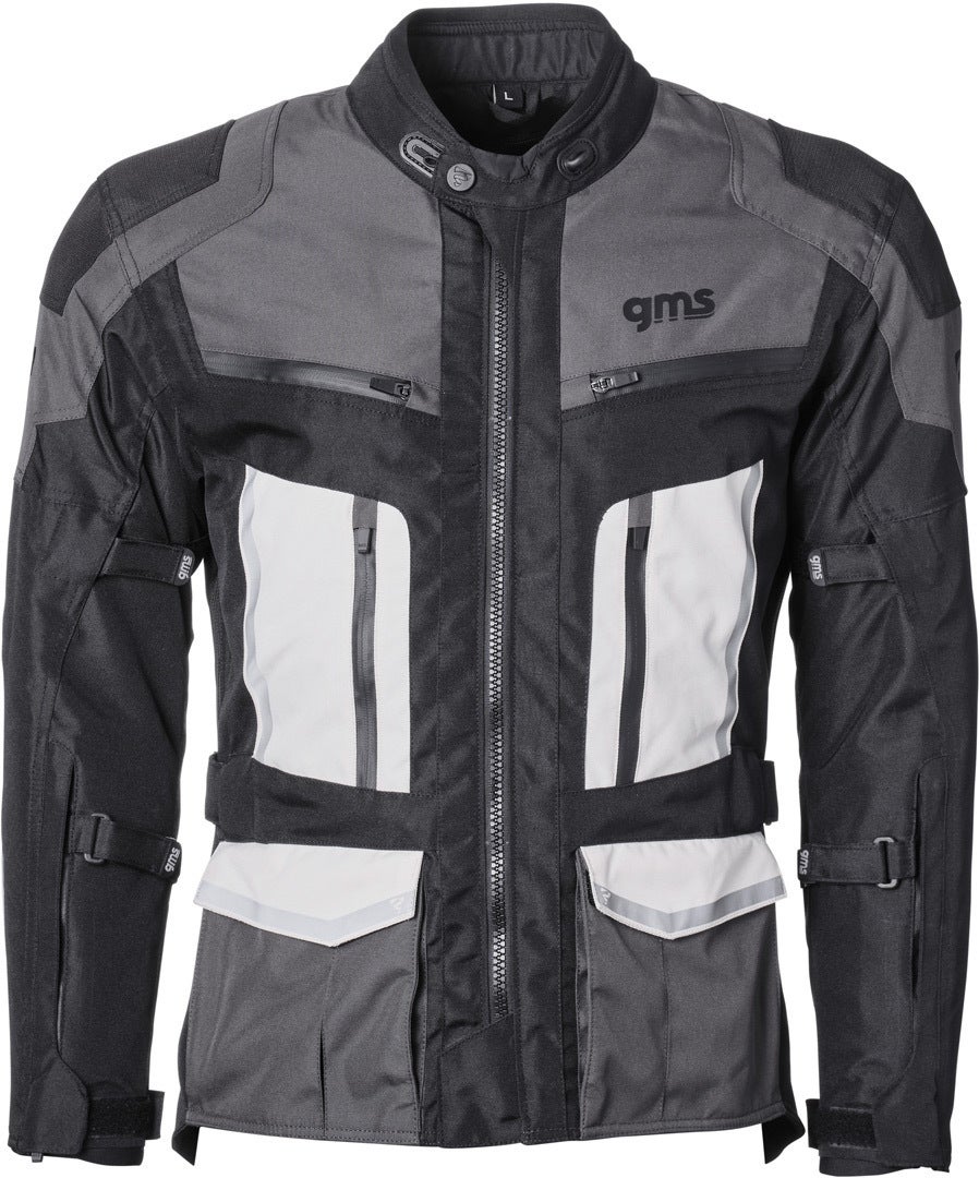 GMS Tigris waterproof Motorcycle Textile Jacket black/grey/white 3XL Figure 1