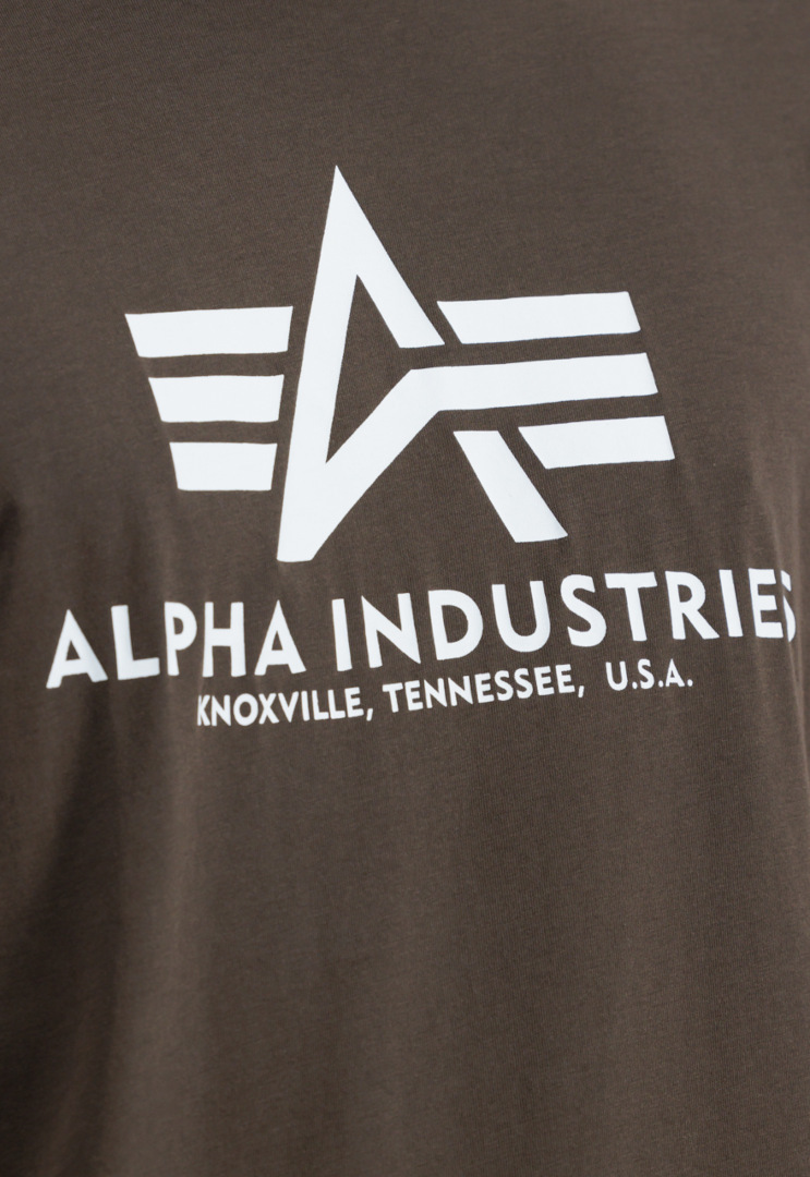 Alpha Industries Basic T-Shirt olivgrün/schwarz M Abbildung 4